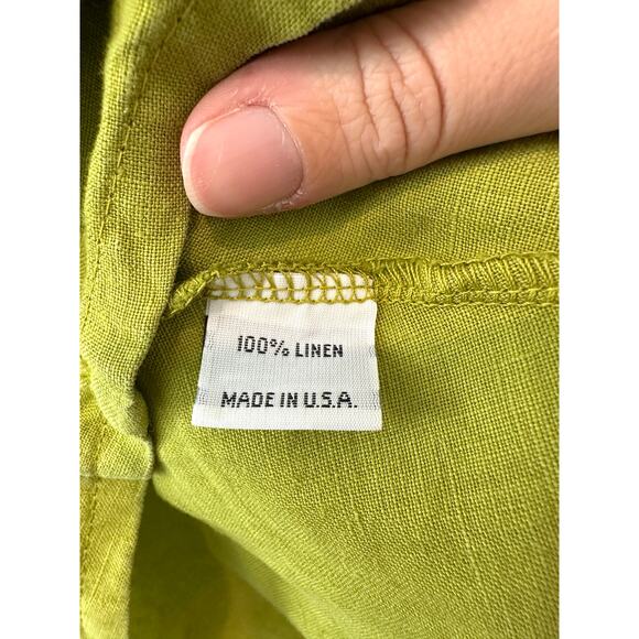 BRYN WALKER Etta Linen Top Matcha Green Cowl Neck Pullover Made in USA NWT | XS - Picture 10 of 10